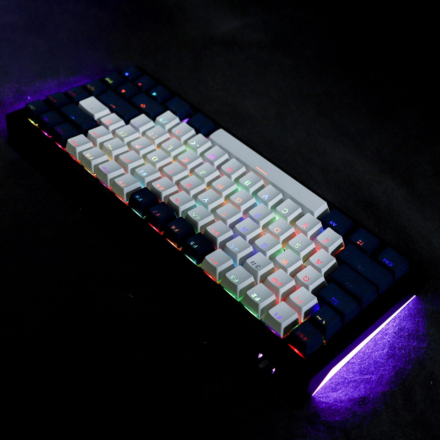 125 Navy White Backlit Keycaps(OEM Profile Double Shot/ANSI ISO 108 87 61 KBD75 68 Using)