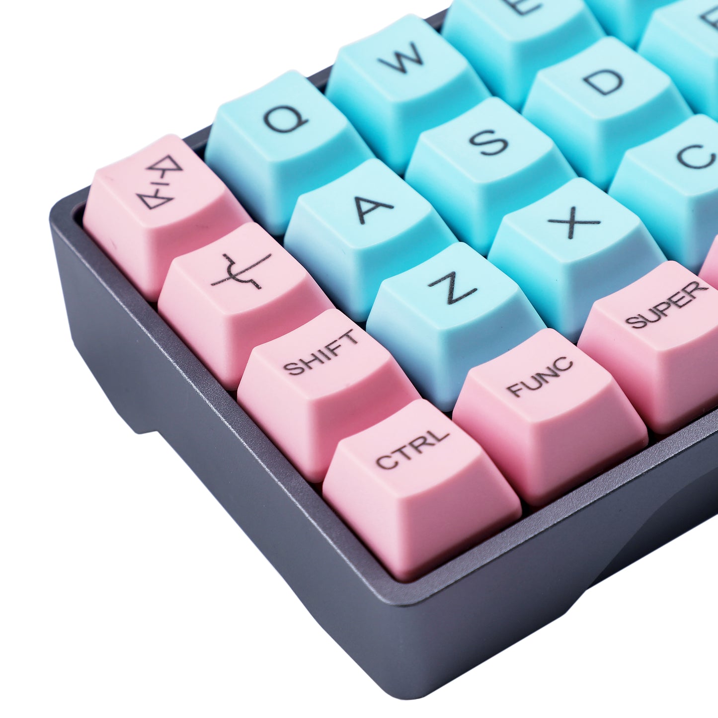 61 Laser-Etched Miami Keycaps(Planck Niu40 Preonic 40% Using/OEM Profile 1.5mm Thickness PBT)