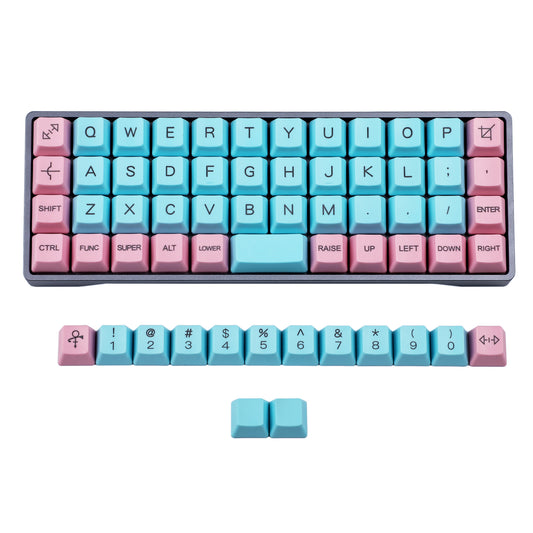61 Laser-Etched Miami Keycaps(Planck Niu40 Preonic 40% Using/OEM Profile 1.5mm Thickness PBT)