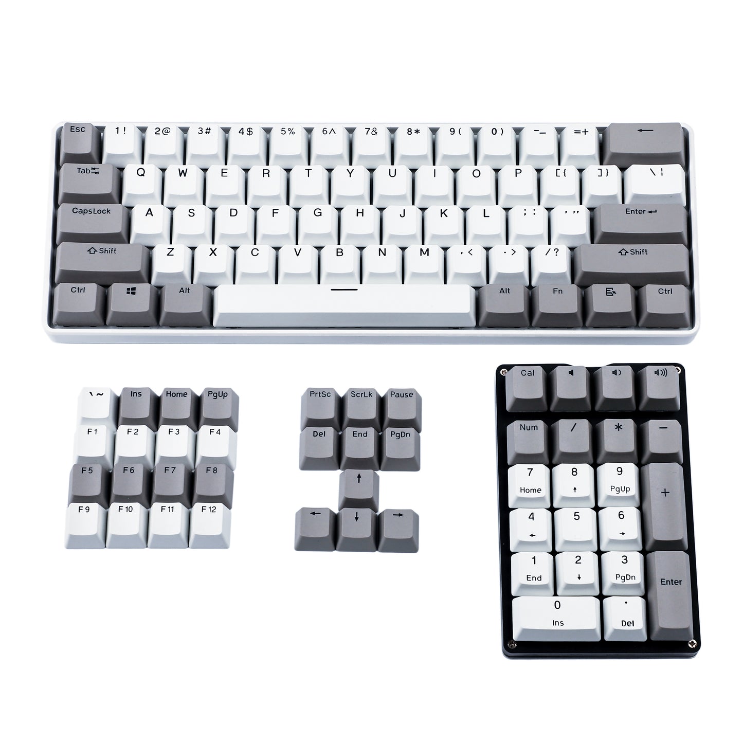108 Dolch Or Gray White Keycaps(OEM Profile PBT/Double Shot Non Shine Through)
