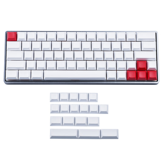82 DSA Profile White Red Or Gray Red Blank Keycaps(PBT 1.5mm Thickness/GH60 XD64 GK64 Tada68 Using)