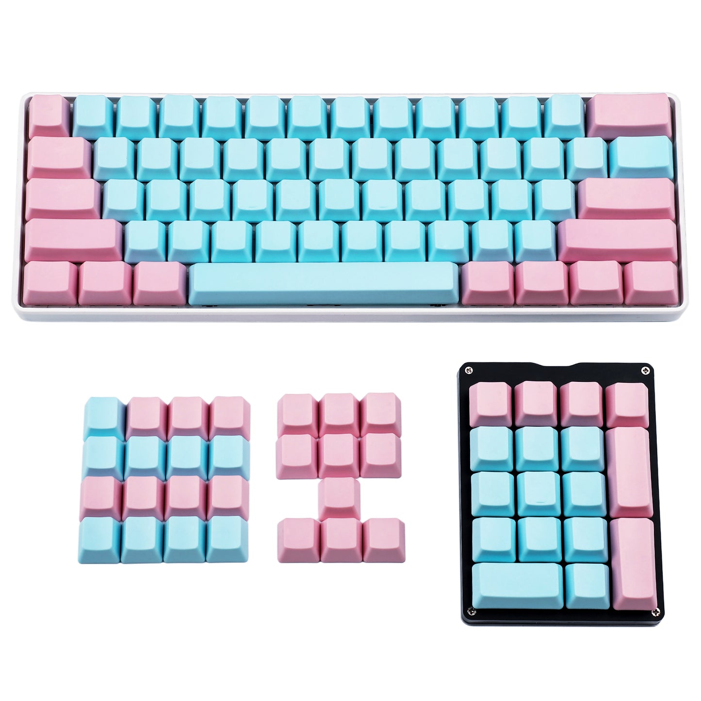 104 Laser-Etched Miami Keycaps(OEM Profile PBT 1.5mm Thickness/ANSI 104 TKL 61 Using)