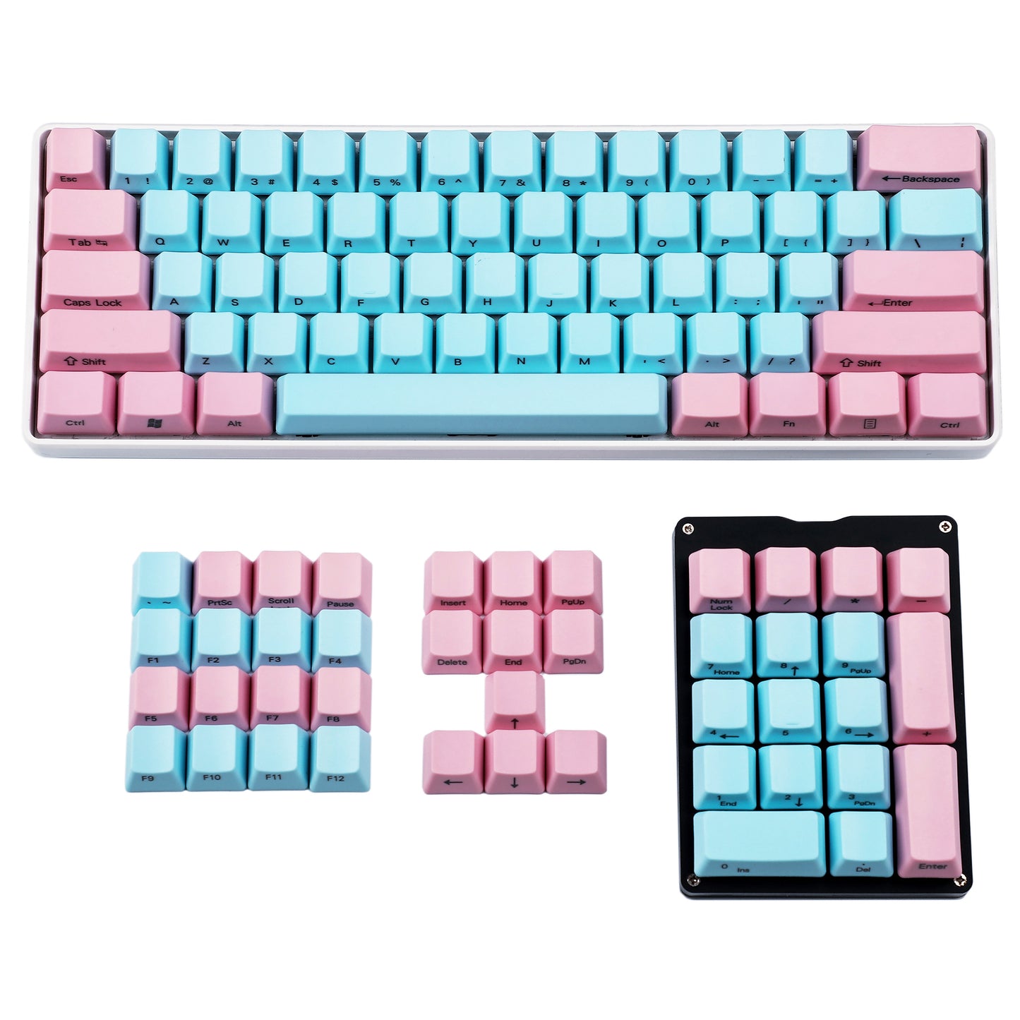 104 Laser-Etched Miami Keycaps(OEM Profile PBT 1.5mm Thickness/ANSI 104 TKL 61 Using)