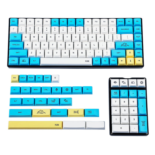 132 Nation Park Keycaps(Dye Sub ZDA Profile 1.55mm Thickness/104 87 61 Melody 96 KBD75 ID80 GK64 Tada68 Using)