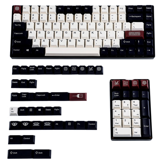 142 KR Keycaps(Dye Sub Cherry Profile 1.5mm/ANSI104 TKL GK61 96 75 GMMK Using)