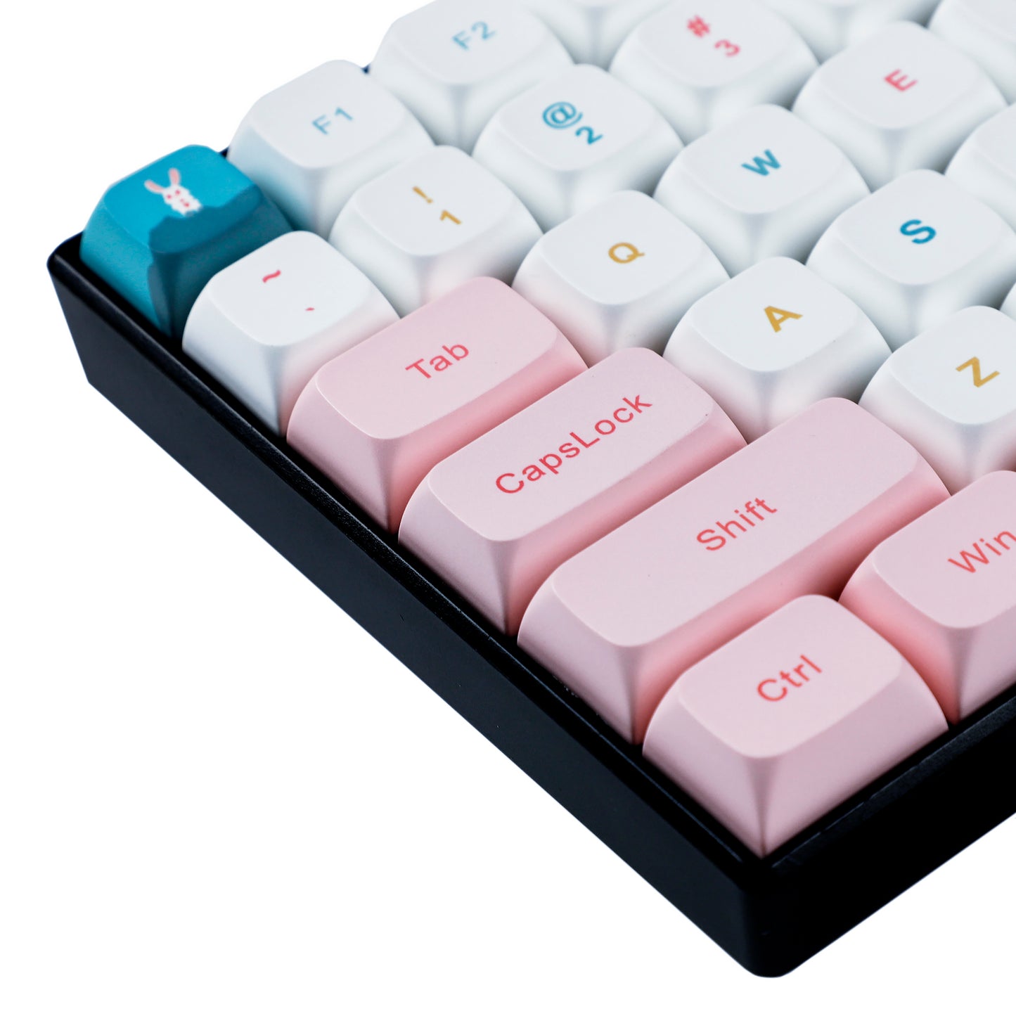 130 Rabbit Elite Keycaps(Dye Sub ZDA Profile PBT 1.55mm/ANSI ISO 108 87 61 Melody 96 KBD75 ID80 GK64 68 Using)