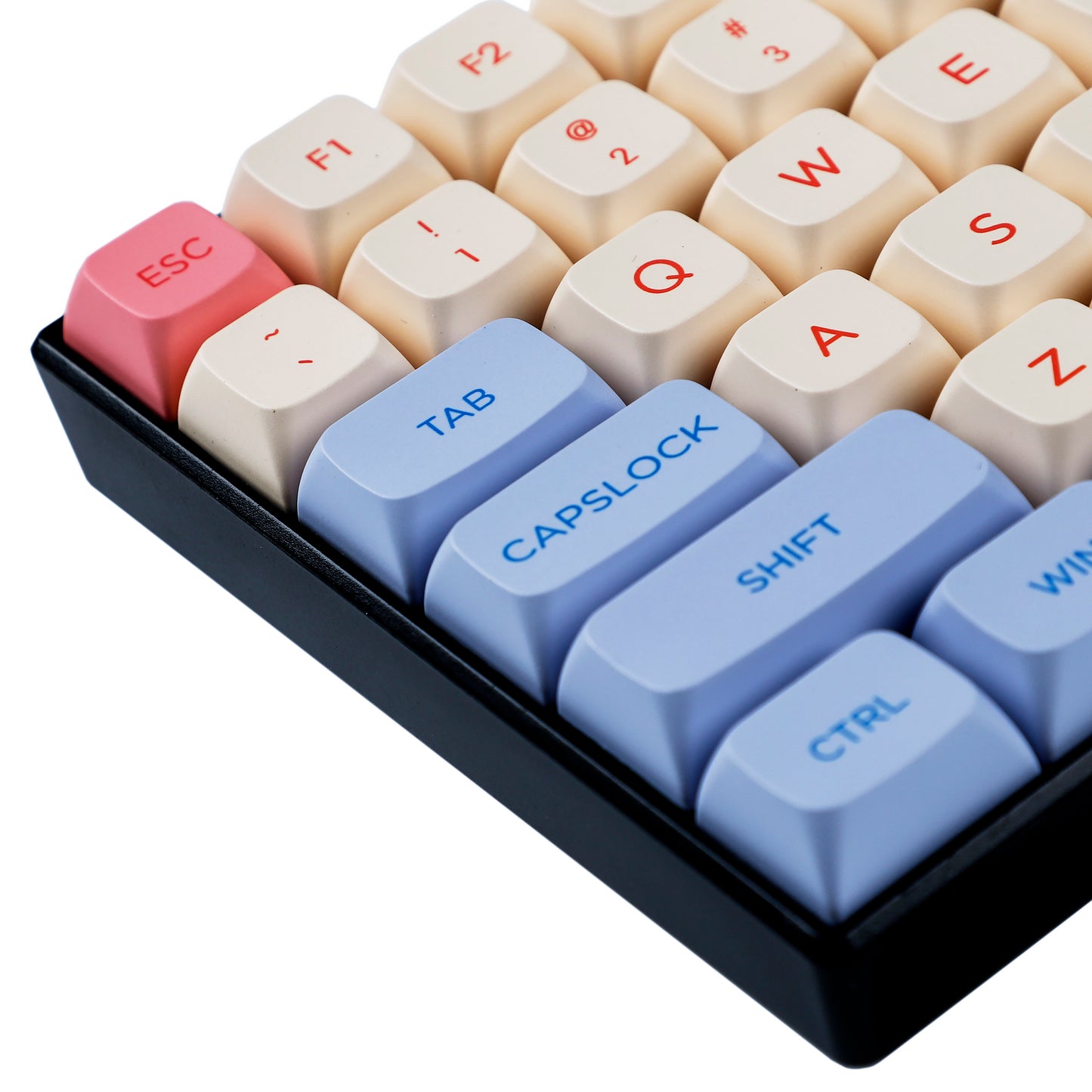 132 Marshmallow Keycaps(Dye Sub ZDA Profile 1.55mm/104 87 61 Melody 96 KBD75 ID80 GK64 68 Using)