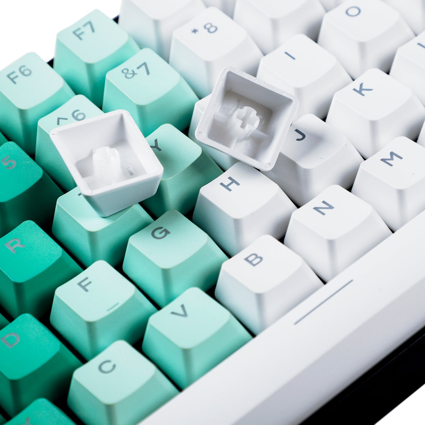 122 Jade Cabbage Backlit Keycaps(Double Shot OEM Profile/104 87 84 68 Using)