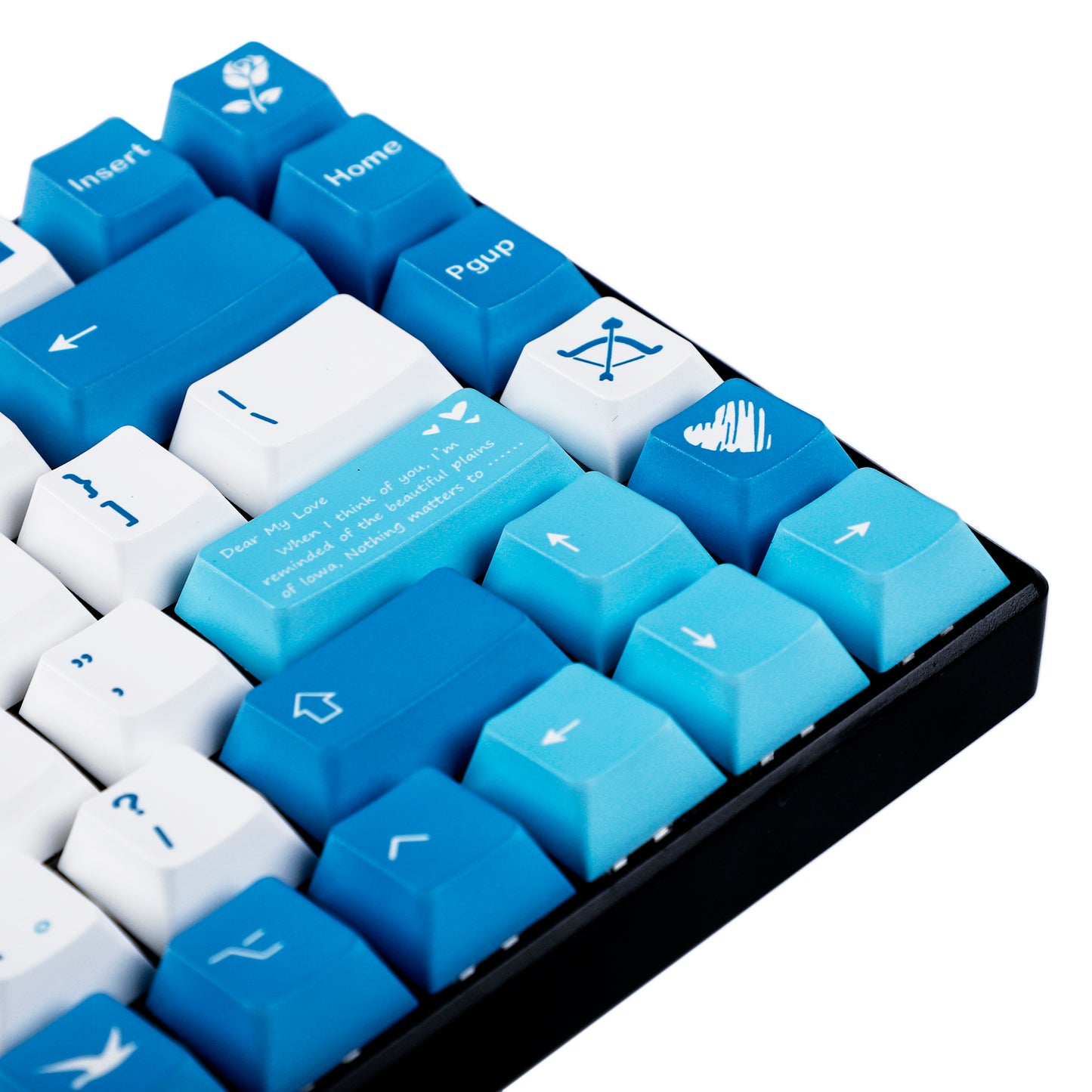 139 Sea Fog Love Keycaps(Dye Sub Cherry Profile PBT 1.5mm/ANSI 108 104 87 61 96 75 Using)