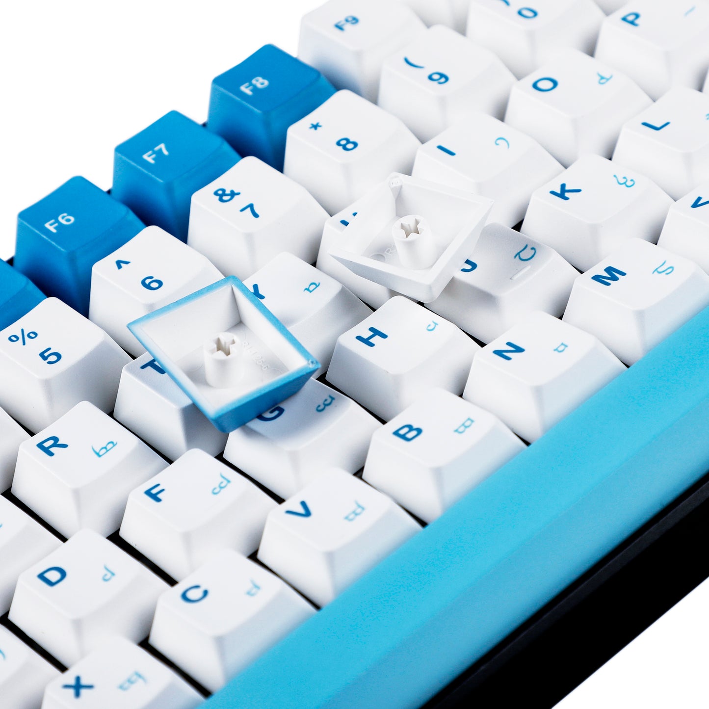 139 Sea Fog Love Keycaps(Dye Sub Cherry Profile PBT 1.5mm/ANSI 108 104 87 61 96 75 Using)