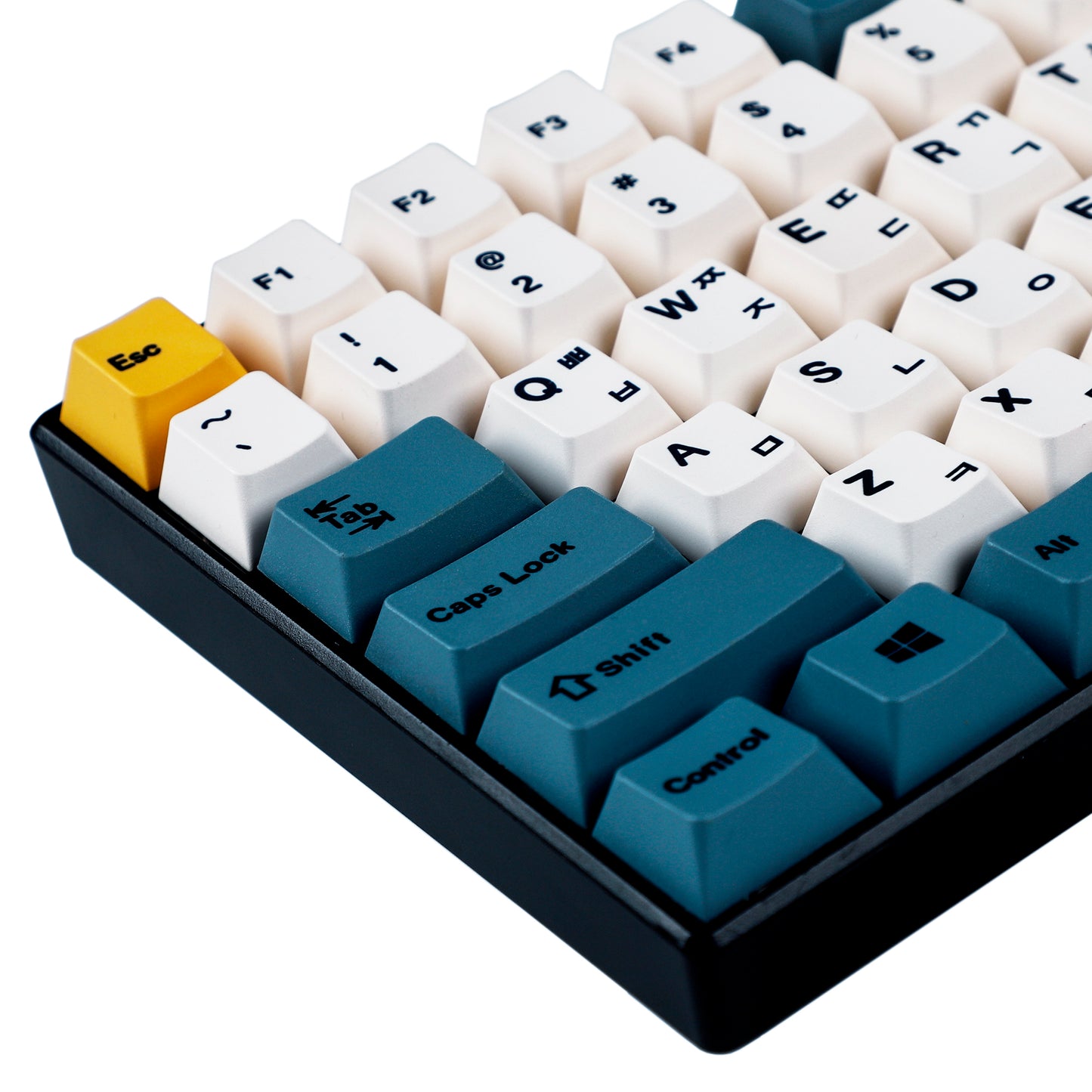 145 Mac Korean Apricot Yellow Keycaps(Dye Sub Cherry Profile PBT 1.5mm/ TKL GK61 64 68 75 96 GMMK Using)