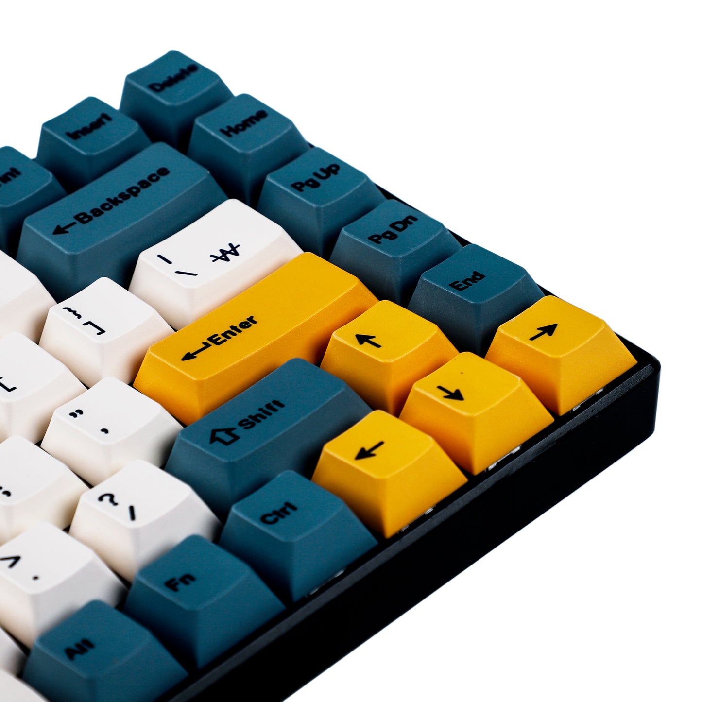 145 Mac Korean Apricot Yellow Keycaps(Dye Sub Cherry Profile PBT 1.5mm/ TKL GK61 64 68 75 96 GMMK Using)
