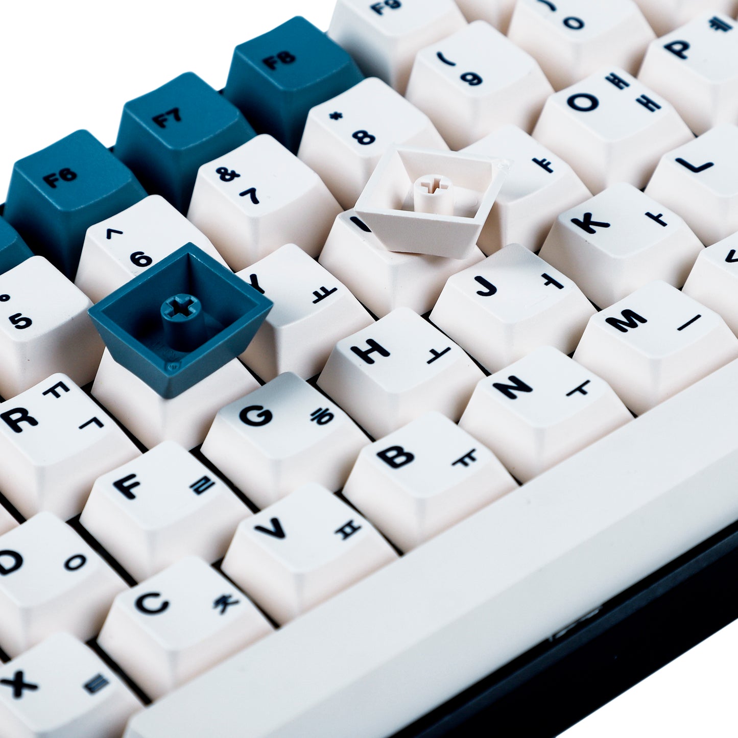 145 Mac Korean Apricot Yellow Keycaps(Dye Sub Cherry Profile PBT 1.5mm/ TKL GK61 64 68 75 96 GMMK Using)
