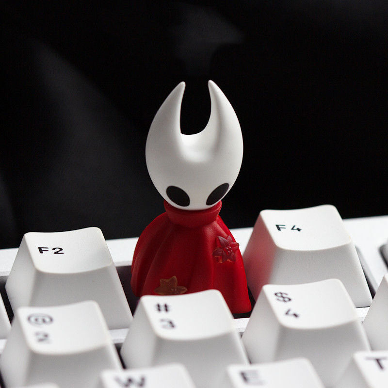 YMDK Blue Knight Wasp Girl Personalized Keycaps Cool Creative Resin Shine Through Custom Keycap for MX Mechanical Keyboards