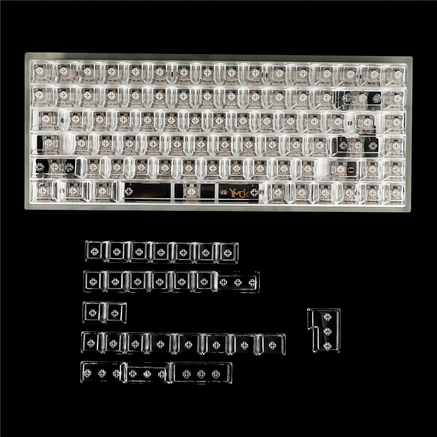 YMDK Blank PC Transparent 116 Keycaps（Cherry Profile Backlit）