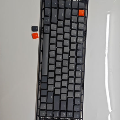Gray Orange ABS Low Profile Keycaps Backlit Key Caps Compatible with Keychron K1 K3 Low Profile Mechanical Keyboard