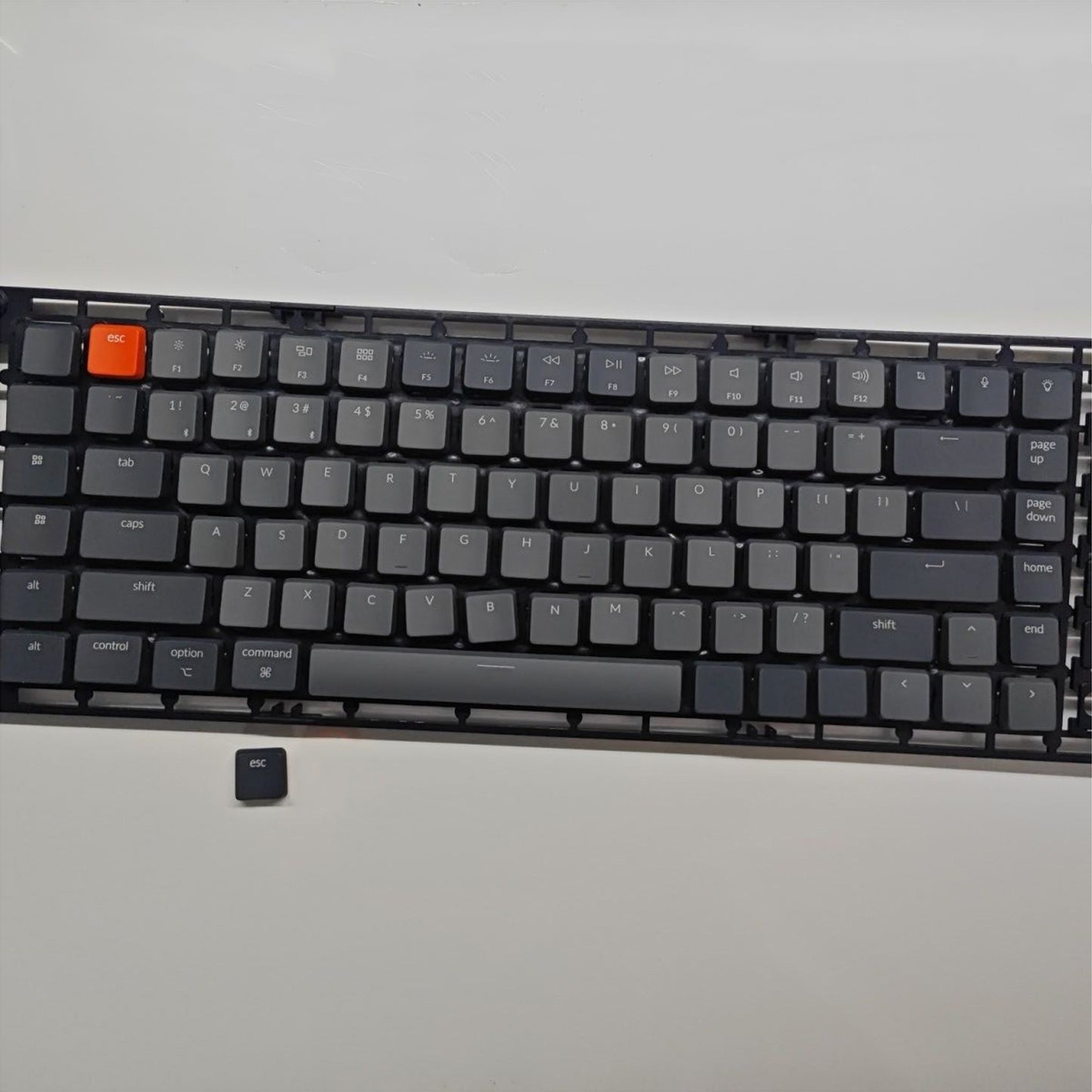 Gray Orange ABS 116 keys Low Profile Keycaps Backlit Key Caps Compatible with Keychron K3 Low Profile Mechanical Keyboard