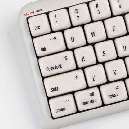 YMDK 136 Keys MAC Style Jade Ceramic Feel MOA Profile PC Material Top Print Keycaps for 61/68/87/98/104/108 MX Mechanical Keyboards