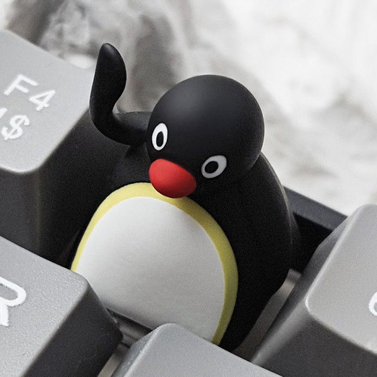 YMDK Penguin Cute Personalized Keycaps Resin Creative Novelty DIY Custom Keycaps for MX Mechanical Keyboard