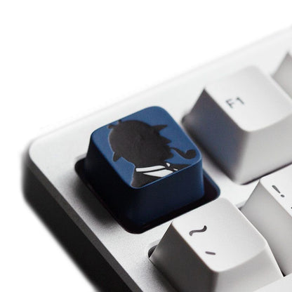 YMDK 1pcs Blue Gentleman 1u Personalized Keycaps Cool Creative Resin Custom Keycap for MX Mechanical Keyboard Esc