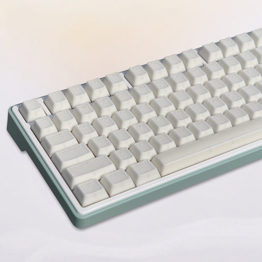 YMDK 142 keys Cherry Profile White Jade Top Print for 75/87/98/104/108 MX Mechanical Keyboard