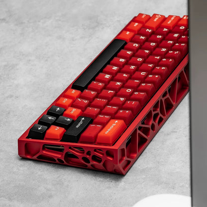 YMDK 164 Keys Red Wine Theme Shine ThroughCherry Profile Double Shot PBT+PC Keycap UV Print for MX 61/64/68/84/87/100/104/108 MX Mechanical Keyboard
