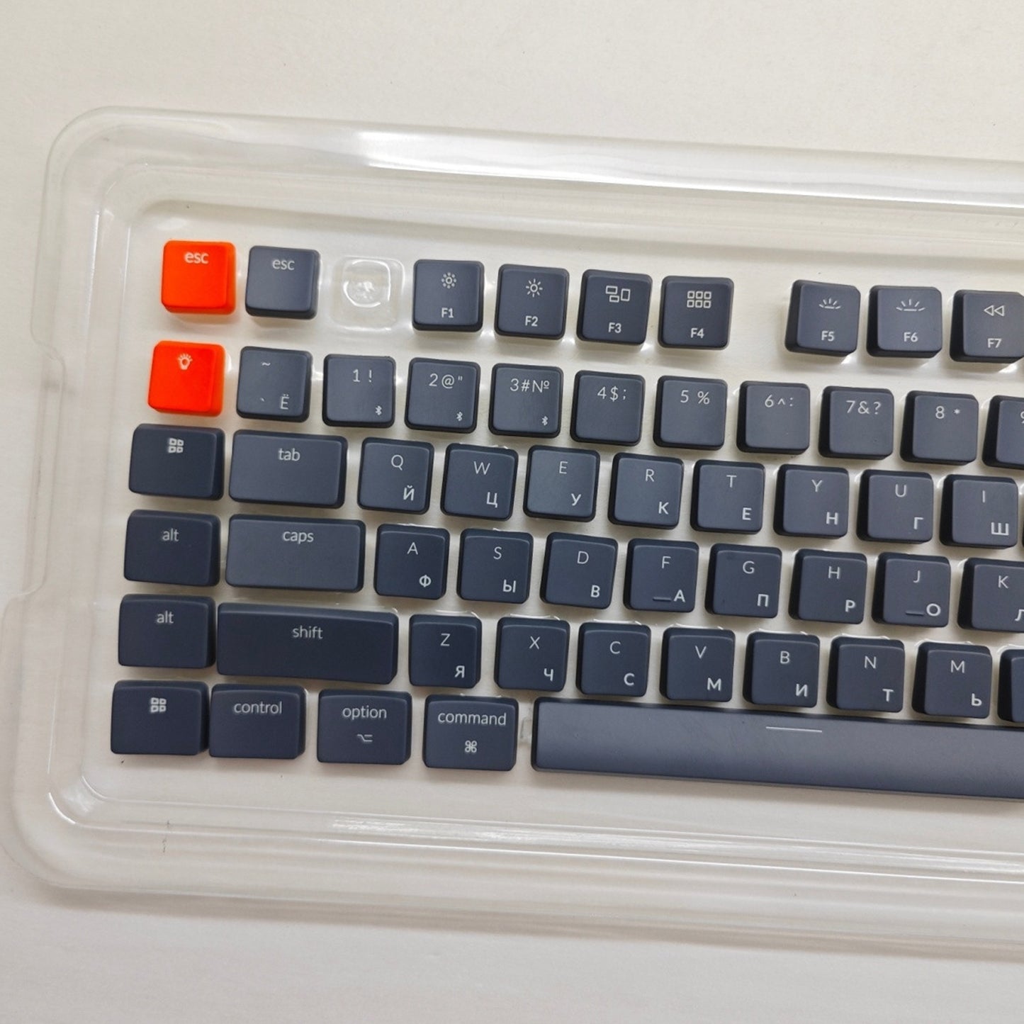 Gray Orange ABS 110 keys K1 K5 Low Profile Keycaps Backlit Key Caps Compatible with Keychron Low Profile Mechanical Keyboard