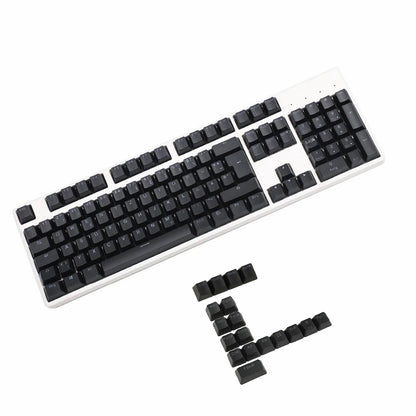 YMDK 123 German ISO Double Shot PBT Shine Through OEM Profile Keycap set For MX Switches 68 84 96 61 87 104 Mechanical Keyboard