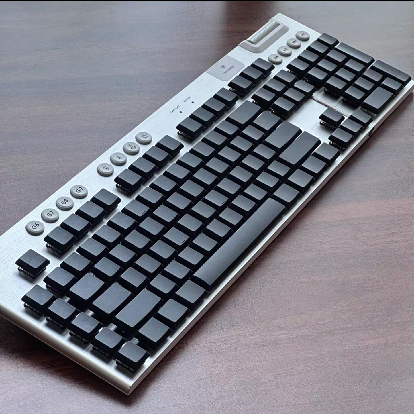 YMDK PBT Matte Black Low Profile Keycaps for Logitech G915X / G515 Mechanical Keyboard