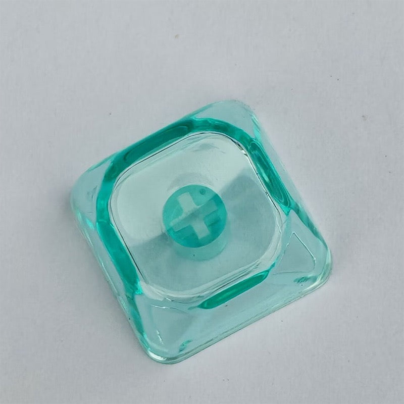 YMDK Gradient Series 1u MOA Profile Keycaps 1 pcs Blank Clear Shine-Through PC for MX Mechanical Keyboard - Red/Pink/Blue/Purple