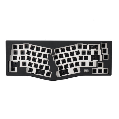 YMDK Wings Ble Bluetooth Wired Retro Hot Swappable Alice Gasket Mechanical Keyboard Kit（ VIA Type C PCB Plastic Case ）