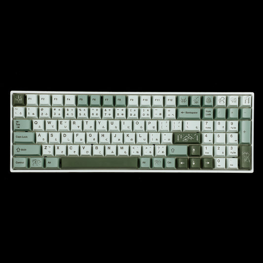 YMDK Dense Fog 142 key Cherry Profile Keycaps(Dye Sub 1.5mm/ANSI104 TKL GK61 96 75 GMMK NCR80 Using)
