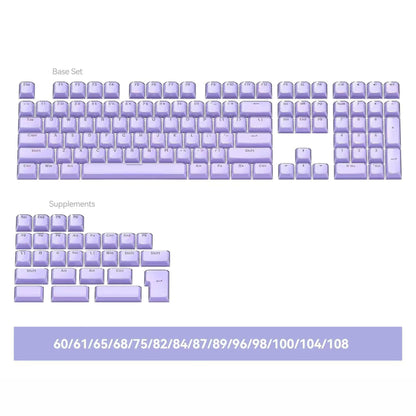 YMDK Crystal Jelly Pudding Keycaps 136 Keys Backlit Keycap Double Shot PC Acrylic for 68/75/84/87/108 MX Mechanical Keyboards