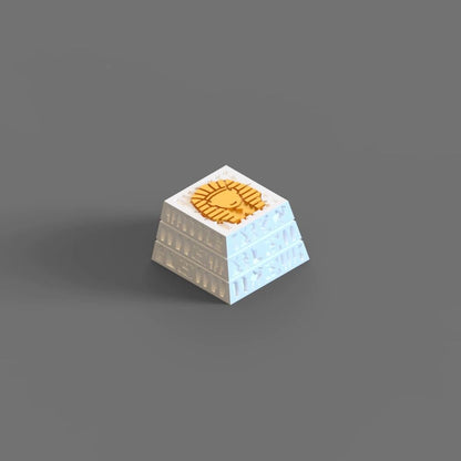 YMDK Egyptian White Personalized Keycaps Creative Resin for MX Switches Mechanical Keyboard