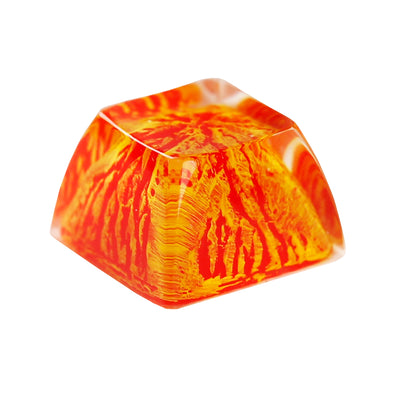 YMDK Novelty Artisan Keycap Resin Spring Scenery Gold Green Mountain Shine Through Similar SA Profile Keycaps For Cherry MX Mechanical Gaming Keyboard