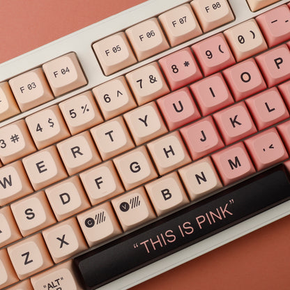 YMDK Plastic Love Valentine  Pink Theme 144 Keycaps（ZDA Profile XDA v2 Dye Sub PBT For 104 TKL 60% 96 84 68 64）