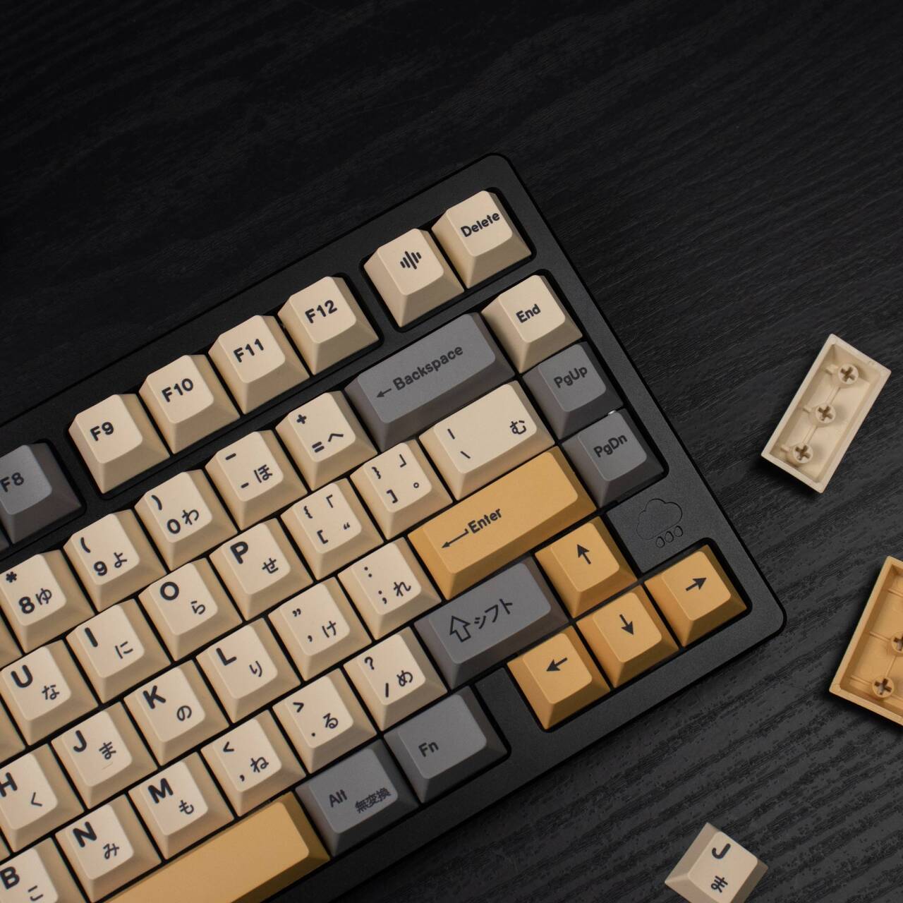 YMDK Desert Theme Keycaps English Japanese Thai Full Set 144 Keys Minimalist Style PBT Cherry Profile Dye Sub keycap for MX Mechanical Keyboard