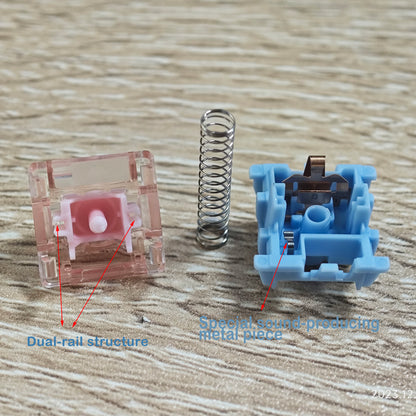 GATERON SMD RGB DIY Mechanical Keyboard 5-Pin Clicky Dual-rail Click Pre-lubed 60g Melodic Switches