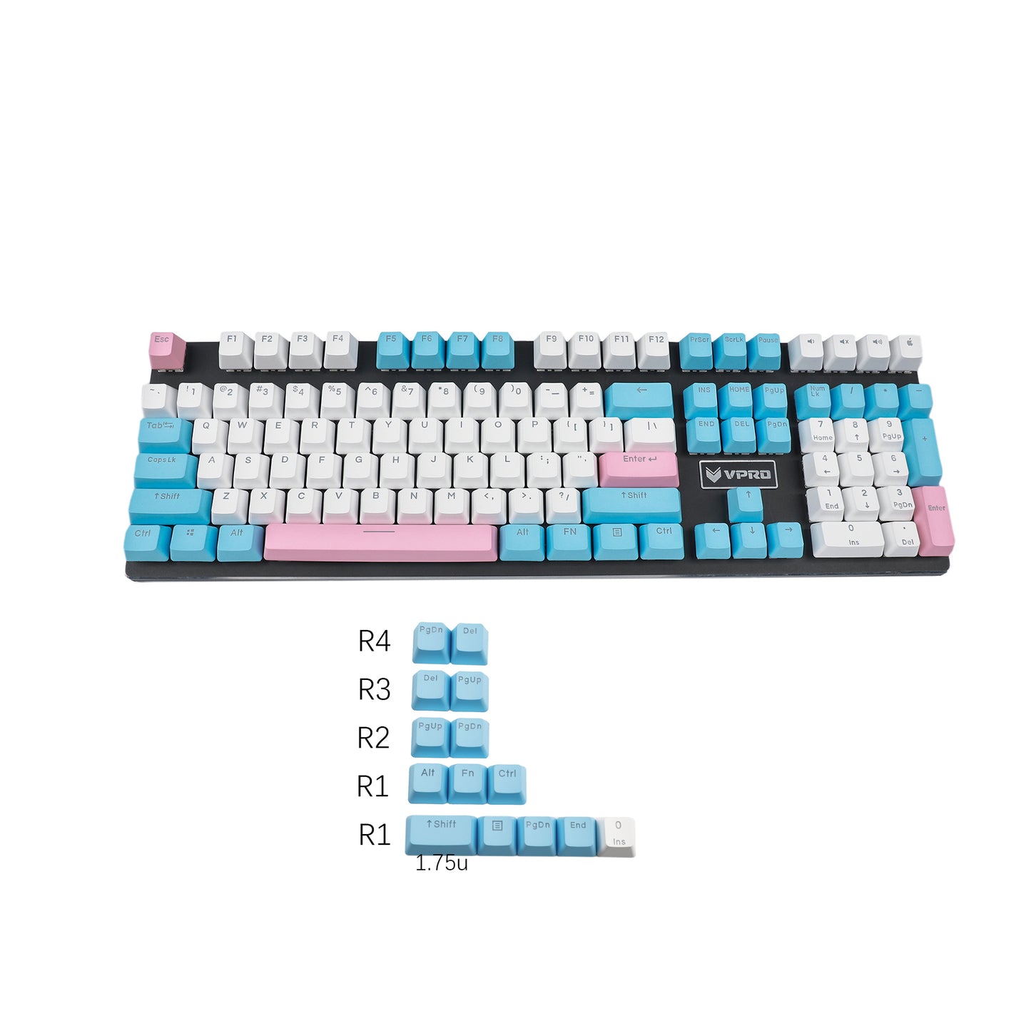 Wholesale Keycaps——YMDK OEM Profile 122 Top Backlit Keycap（20 pcs）