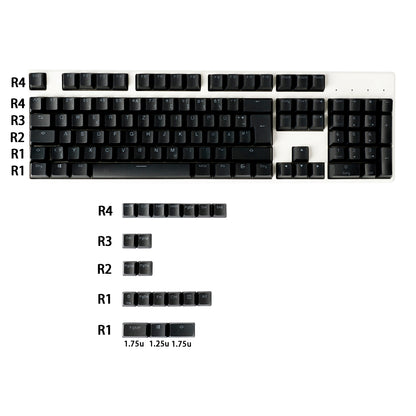 YMDK 123 German ISO Double Shot PBT Shine Through OEM Profile Keycap set For MX Switches 68 84 96 61 87 104 Mechanical Keyboard
