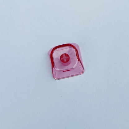 YMDK Gradient Series 1u MOA Profile Keycaps 1 pcs Blank Clear Shine-Through PC for MX Mechanical Keyboard - Red/Pink/Blue/Purple