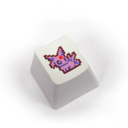 YMDK Pixel Style Theme Keycaps Cute Cartoon Pet Elf Personality Key Cap Dye Sublimation PBT OEM Profile R4 for Mechanical Keyboard