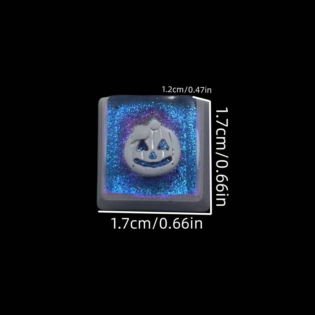 YMDK Halloween Pumpkin Bats Spiders Ghosts Personalized Keycap Graffiti Color Change Creative Key Cap Resin for Mechanical Keyboard