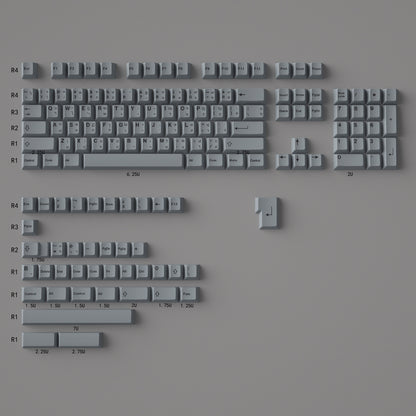 YMDK Minimalist English Japanese Thai Full Set Keycaps PBT Dye Sub  Cherry Profile for 61/75/87/98/100/104 MX Mechanical Keyboard