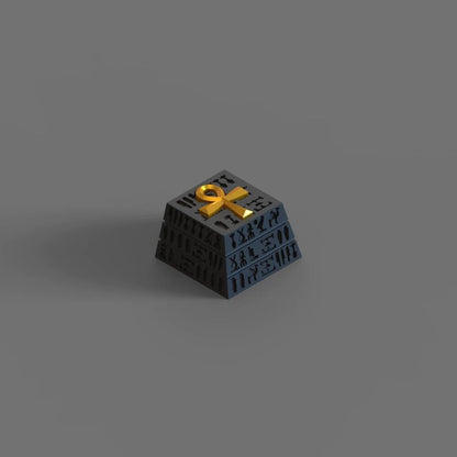 YMDK Egyptian Black Personalized Keycaps Creative Resin for MX Switches Mechanical Keyboard