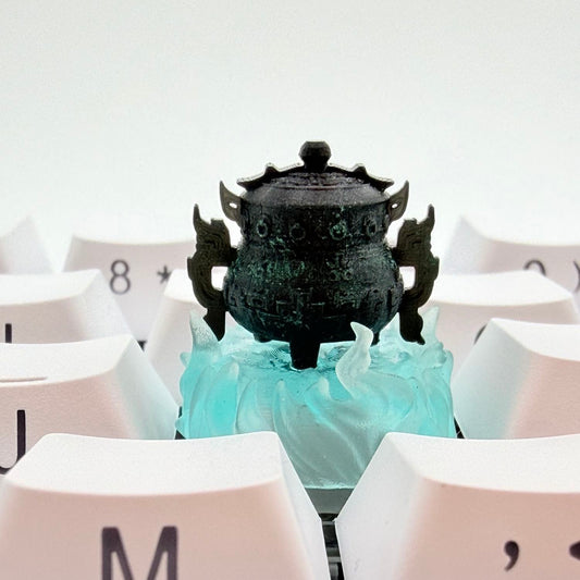 Xutian Ding Backlit Artisan Keycap, Han Li Palm Heaven Bottle 3D Custom Keycap, Creative Stereo Resin Keycap for MX Mechanical Keyboard