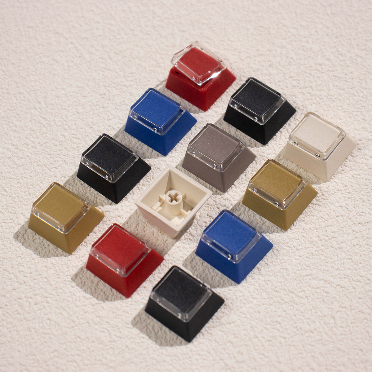 YMDK Retro Baideng Large Full Set of Keycaps PBT Dye Sublimation Cherry Profile for Mechanical Keyboard