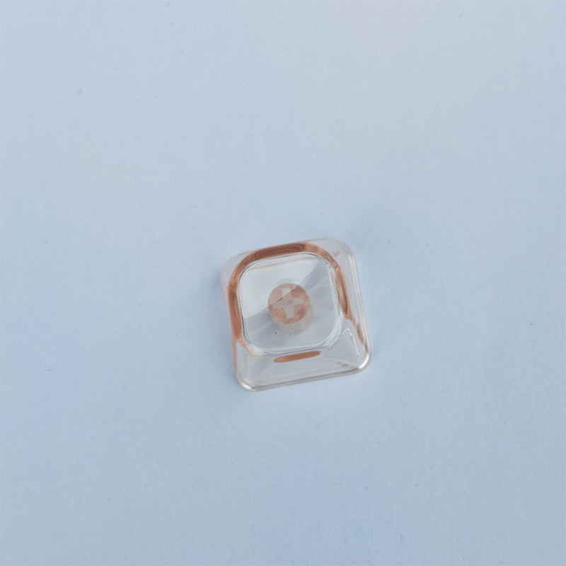 YMDK Gradient Series 1u MOA Profile Keycaps 1 pcs Blank Clear Shine-Through PC for MX Mechanical Keyboard - Red/Pink/Blue/Purple