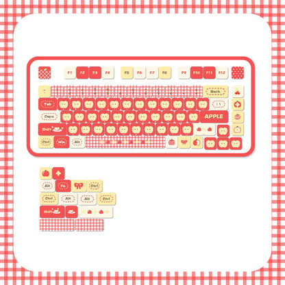 YMDK Green Apple 97 Keys MOA Profile PBT Dye-Sub Keycaps, Compatible with 87 Layout Mechanical Keyboard