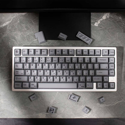 YMDK Minimalist English Japanese Thai Full Set Keycaps PBT Dye Sub  Cherry Profile for 61/75/87/98/100/104 MX Mechanical Keyboard